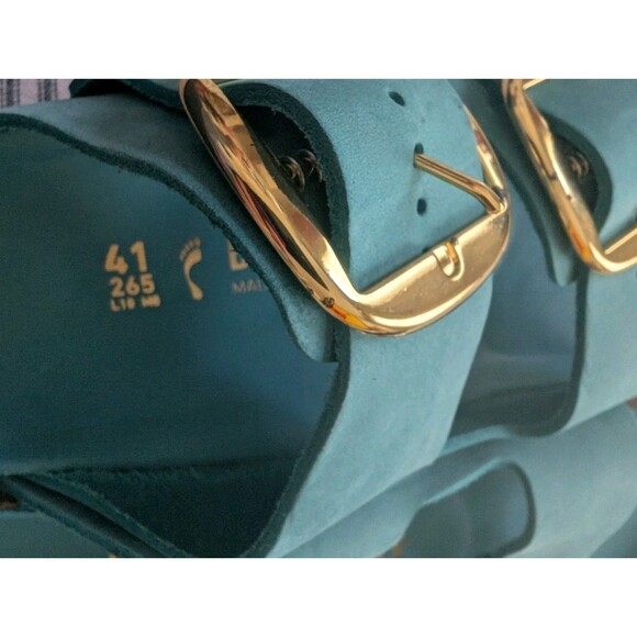 Birkenstock Arizona Big Buckle Biscay Bay Narrow Fit EU 41 US 10 - Picture 10 of 12